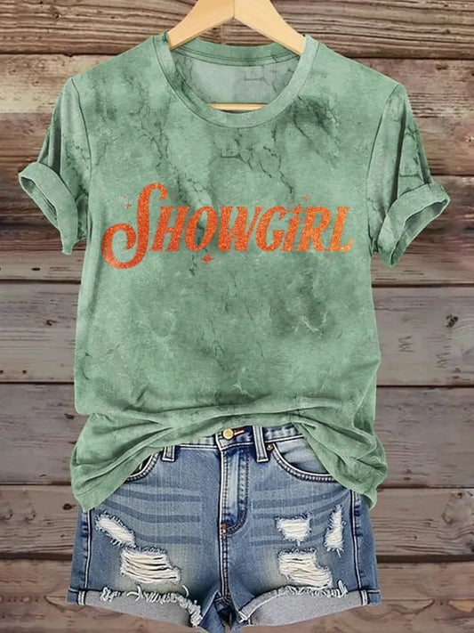 Women’s Showgirl Design Music Fan T shirt As picture / S