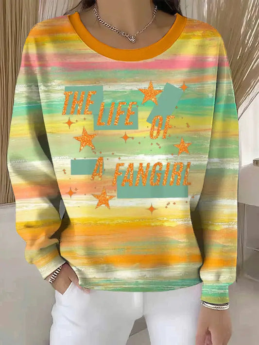 Women’s Showgirl Print Music Fan Sweatshirt As picture / S
