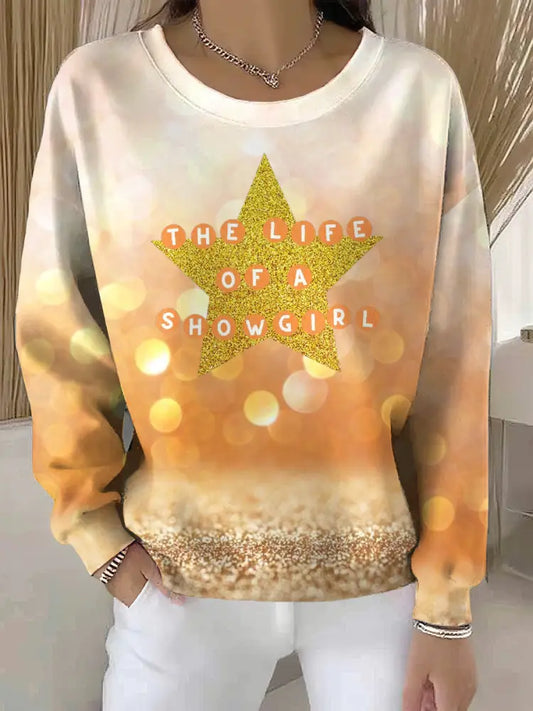 Women’s Showgirl Print Music Fan Sweatshirt As picture / S