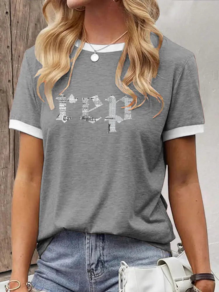 Women’s Snake Album Printed T shirt Light Gray / S