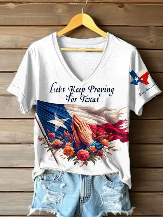 Women’s Texas Flooding Printed T-shirt White / S