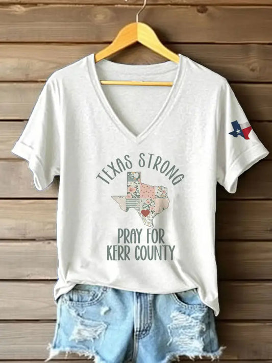 Women’s Texas Strong Short-Sleeved Printed T-shirt White / S