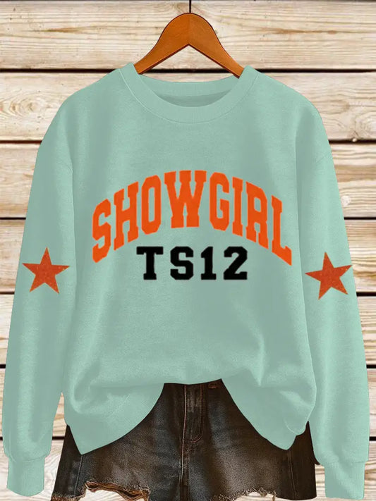 Women’s The Life of A Show Girl Fan Print Sweatshirt As picture / S