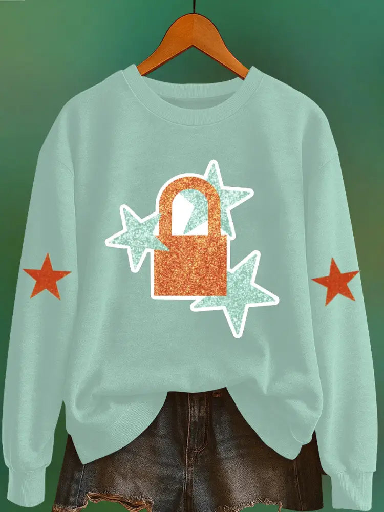 Women’s The Life of A Show Girl Fan Print Sweatshirt As picture / S