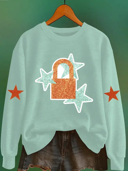 Women’s The Life of A Show Girl Fan Print Sweatshirt As picture / S