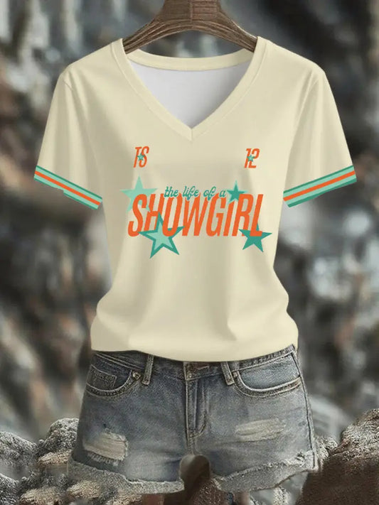 Women’s The Life Of A Showgirl Short sleeved T shirt Apricot / S