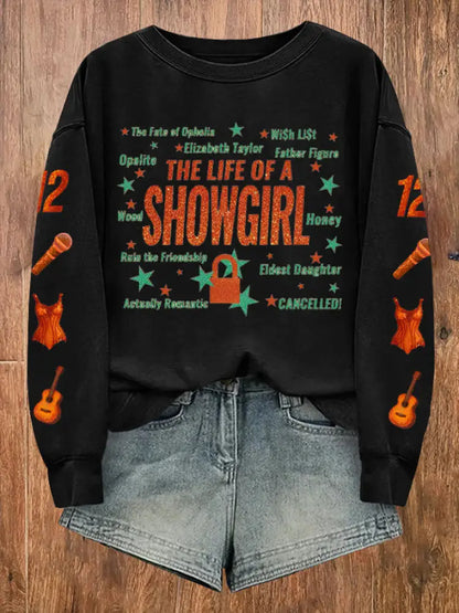Women’s The Life Of A Showgirl Sweatshirt Black / S