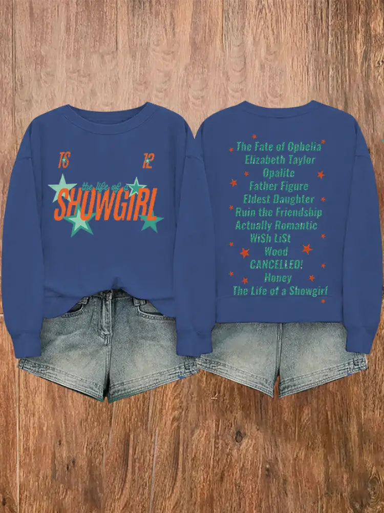 Women’s The Life Of A Showgirl Sweatshirt Blue / S