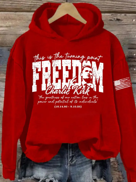 Women’s this is the turning point FREEDEM Charlie Kirk ’the greatness of our nation bes in the power and potential of