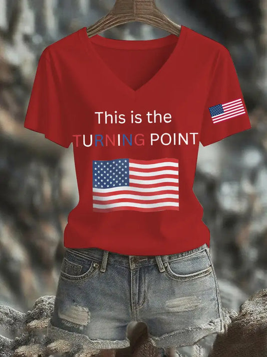 Women’s This Is The Turning Point Printed T-shirt Red / S