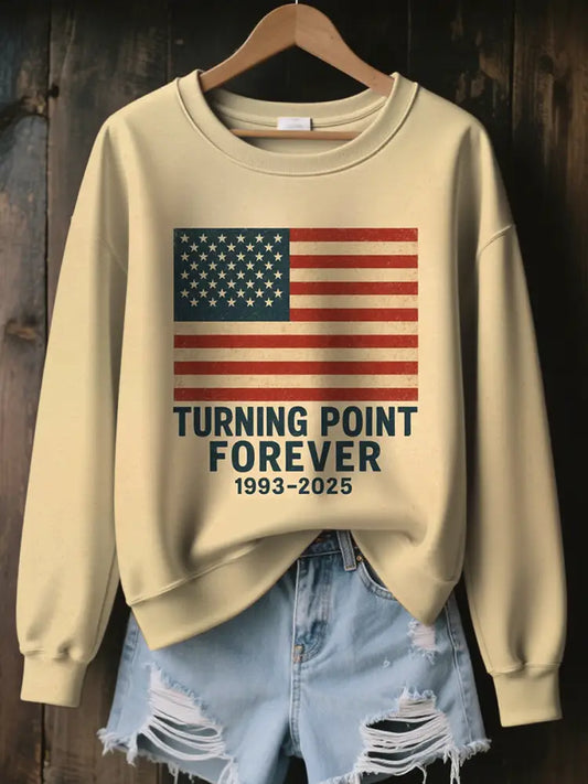 Women’s Turning Point Forever Print Sweatshirt Apricot / S