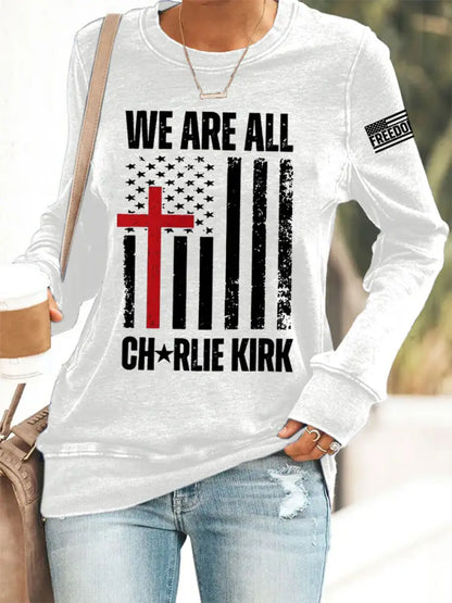 Women’s We Are All Charlie Kirk Now! R.I.P Charlie Kirkd Sweatshirt White / S
