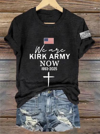 Women’s We Are Kirk Army Now! R.I.P Charlie Kirk Tee Black / S