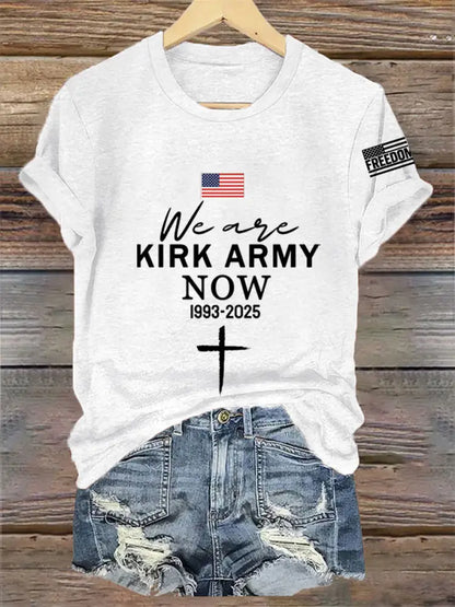 Women’s We Are Kirk Army Now! R.I.P Charlie Kirk Tee White / S