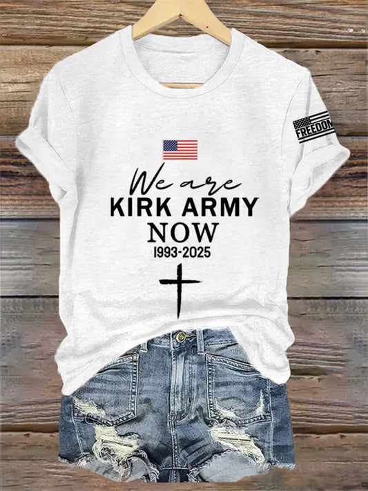 Women’s We Are Kirk Army Now! R.I.P Charlie Kirk Tee White / S