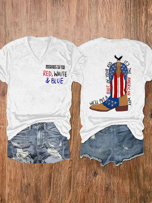 Women’s We’ll Put A Boot In Your Ass Short Sleeve T-Shirt White / S