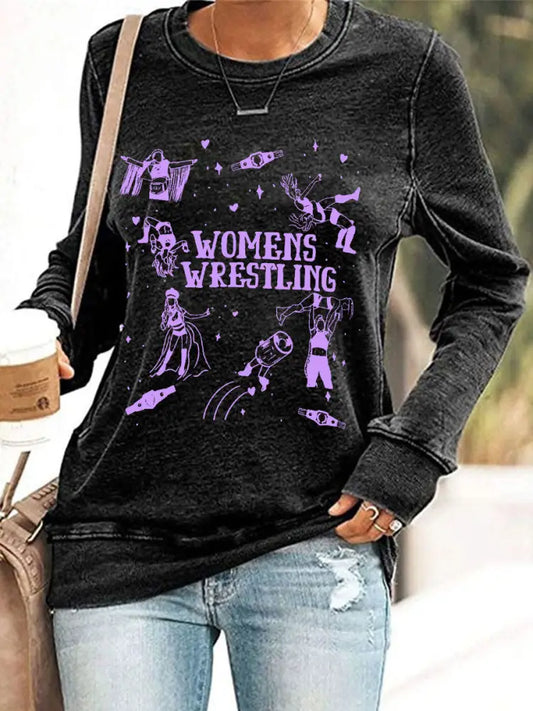 Women’s Womens Wrestling sweatshirt Black / S