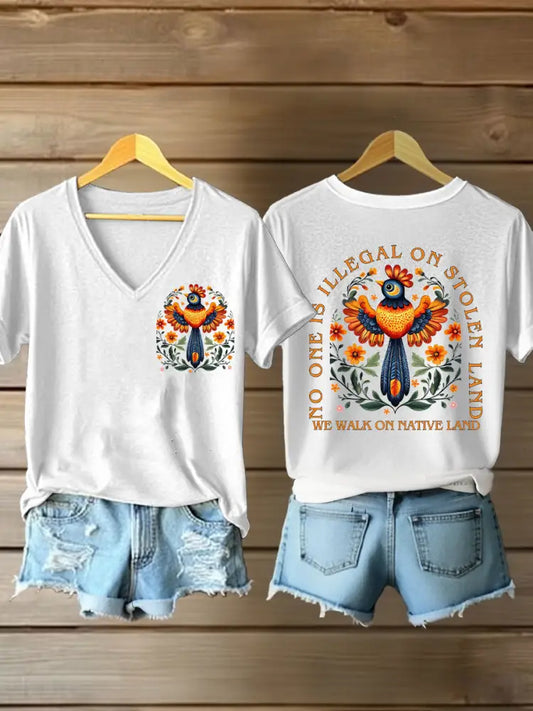 Women’s you are not forgotten V-neck t-shirts White / S