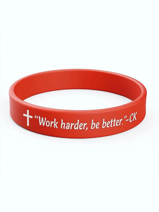 Work Harder Be Better Memorial Bracelet Red / ONE