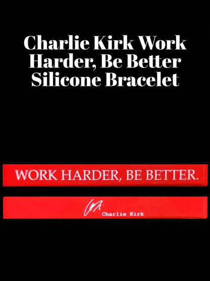 Work Harder Be Better Memorial Bracelet Red / ONE