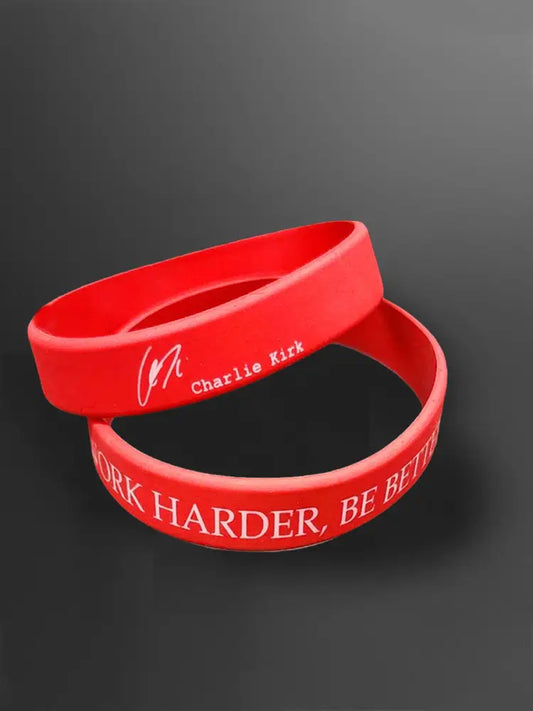 Work Harder Be Better Memorial Bracelet Red / ONE